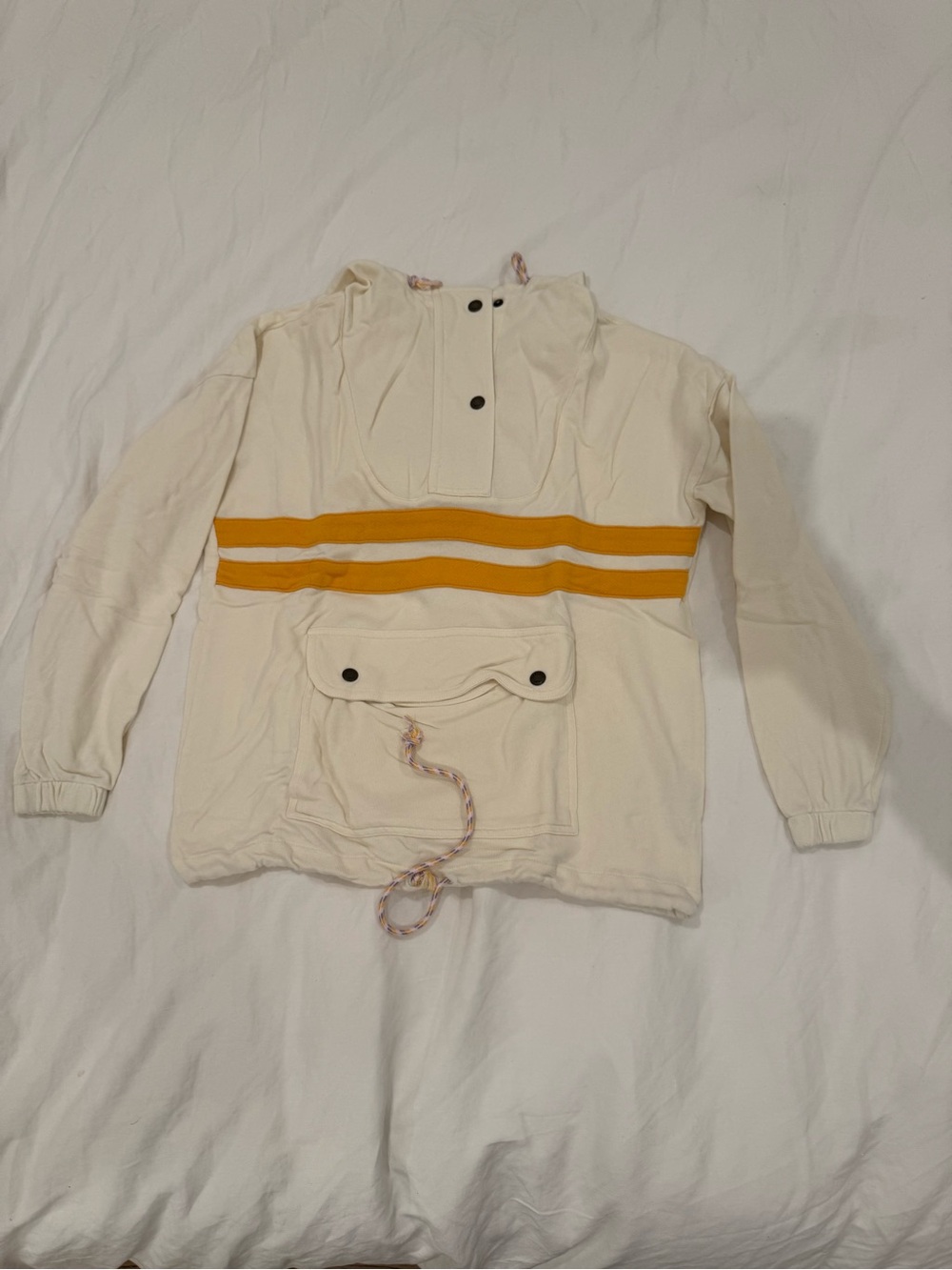 Faherty Cream Hoodie with Golden Sun Graphic - Picture 3 of 3